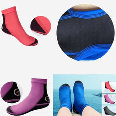 DIVE & SAIL 1.5mm Neoprene + Nylon Snorkeling Socks Diving Socks Anti-slip Anti-scratch Beach Socks, S (33-35), M (36-38), L (39-42)