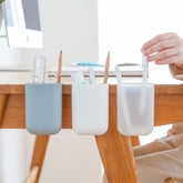 Sticky Pen Holder Desktop Can Hang Pen Case Office Stationery Storage And Sorting Box Random Colour, Pen Holder