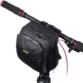 Rhinowalk Bicycle Front Bag Waterproof Handlebar Bag Folding Bike Front Bag Large Capacity Riding Bag, Matt Black, Carbon Fiber Pattern