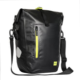 Rhinowalk Bicycle Backpack Full Waterproof Shelf Bag 25L Unilateral Frame Bag Long-distance Travel Bicycle Bag, Black Green, Full Black