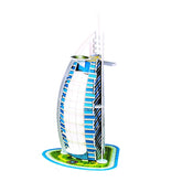 3 PCS 3D Puzzle Mini World Building Model Children Assembling Intellectual Toys, Burj Al Arab, Eiffel Tower, Empire State Building, Dutch Windmills, Mayan Pyramid, Notre Dame de Paris, Sydney Bridge, Sydney Opera House, Leaning Tower of Pisa