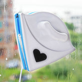 Double-sided Glass Window Cleaner Triangle Multifunctional Magnetic Glass Cleaner, 2 PCS (White)