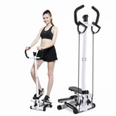 Household Mute Armrest Fitness Equipment Multifunctional Hydraulic Stepper, with Drawstring and Carpet, with Drawstring, Basic