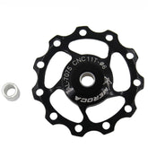 MEROCA Metal Bearings Mountain Bike Road Bike Rear Derailleur Guide Wheel 11T/13T Guide Wheel, 11T Black, 13T Black, 11T Red, 13T Red, 11T Blue, 13T Blue, 11T Purple, 13T Purple, 11T Silver, 13T Silver, 11T Electroplating Colorful