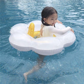 Children Sun Flower Seat Ring Swimming Ring Baby Inflatable Lifebuoy with Pillow, Sun Flower Seat Ring