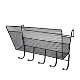 Dormitory Upper Bunk Bedside Storage Rack Bedside Hanging Basket Hook, Black Hanging Basket + Black Hook, White Hanging Basket + White Hook