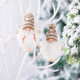 Creative Wooden Boy And Girl Cloak Set Doll Christmas Tree Pendant