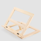 Wooden Reading Rack Children Notebook Stand Anti-myopia Book Stand, Log iron Clip, Log Wood Clip