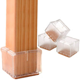 4pcs Square Chair Leg Caps PVC Feet Protector Pads Furniture Table Covers, 30-35mm, 42-48mm, 49-55mm, 37-42mm, 56-62mm