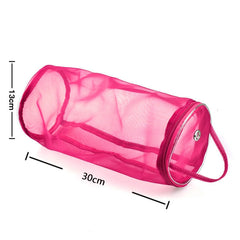 Mesh Bag DIY Hand Weaving Tools Yarn Storage Knitting Bag Organizer Hollow Yarn Bag, Big Rose Red, Big Purple, Small Rose Red, Small Purple, Small Beige, Small Pink