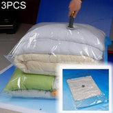 3 PCS Hot Vacuum Bag Storage Organizer Transparent Border Foldable Extra Large Seal Compressed Travel Saving Space Bags, 3 PCS 40 x 60cm, 3 PCS 60 x 80cm, 3 PCS 70 x 100cm, 3 PCS 80 x 110cm