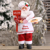 Christmas Decoration Standing Santa Claus Doll Christmas Backpack Old Man Doll Ornaments, Oil Lamp, Chevrolet, Chef, Gift