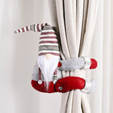 Christmas Decorations Striped Hat Forest Old Man Side Hug Curtain Door Curtain Buckle, Long Beard, Tied Beard
