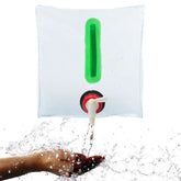 20L Outdoor Camping Folding Bucket Transparent Plastic Folding Water Bag, 20(Grenn)