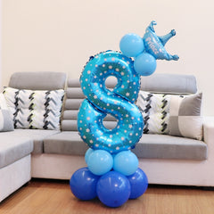 Number Foil Balloon Happy Birthday Decoration, Number 9, Number 8, Number 7, Number 4, Number 3, Number 1, Number 2, Number 6