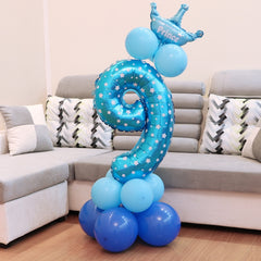 Number Foil Balloon Happy Birthday Decoration, Number 9, Number 8, Number 7, Number 4, Number 3, Number 1, Number 2, Number 6