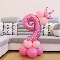 Number Foil Balloon Happy Birthday Decoration, Number 9, Number 8, Number 7, Number 4, Number 3, Number 1, Number 2, Number 6