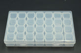 28 Slots Manicure Tool Storage Box Dustproof Independent Compartment Mini Drill Box Jewelry Box PP Pill Box