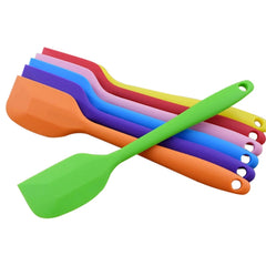 Kitchen Silicone Cream Cake Spatula Mixing Scraper Brush Butter Mixer Brushes Baking Tool Kitchenware, Green, Blue, Purple, Pink, Orange, Red, Yellow