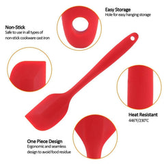 Kitchen Silicone Cream Cake Spatula Mixing Scraper Brush Butter Mixer Brushes Baking Tool Kitchenware, Green, Blue, Purple, Pink, Orange, Red, Yellow