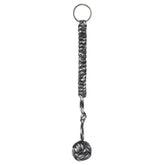 Outdoor Security Protection Black Monkey Fist Steel Ball Bearing Self Defense Lanyard Survival Key Chain
