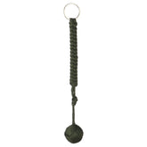 Outdoor Security Protection Black Monkey Fist Steel Ball Bearing Self Defense Lanyard Survival Key Chain