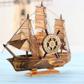 Wooden Crafts Decoration Music Sailing Office Home Decoration Creative Gifts, Music Sailing