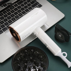 Mingge T1 T Style 1800W High-power Cold Hot Air Wind Fast Drying Folding Hair Dryer, EU Plug, US Plug, UK Plug