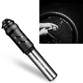 WILD MAN High Pressure Mountain Road Bike Portable Bicycle Pump Us And French Mouth Universal Mini Basketball Pump, GK1 (Bright Silver)