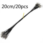 20 PCS Luya Front Wire With Pin Wire Anti-bite Wire, 20CM, 25CM, 30CM, 15CM