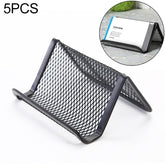 5 PCS Office Convenient Practical Metal Mesh Card Holder, 5 PCS Mesh Card Holder