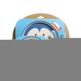 Baby Dish Tableware Set Cartoon Fork Feeding Dishes for Kids Utensils Natural Bamboo Fiber Bowl With Cup Spoon Plate
