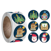 3 PCS Roll Sticker Christmas Day Gift Decoration Gift Series Sticker Label, K-27-25, K-28-25, K-29-25, K-30-25