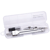 Stainless Steel Student Drawing Compass Math Geometry Tool (Included Box), Math Geometry Tool