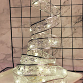 4m 40LEDs Gift Decoration Ribbon Light String LED Copper Wire Ribbon Christmas Tree Top Bowknot Light, Warm White Light, White Light, Colorful Light