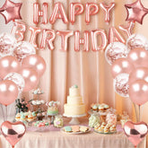 Rose Gold Balloon Decoration Set Birthday Party Decoration Supplies Party Decoration, Rose Gold Balloon Decoration Set