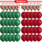 1 Set Christmas Red Green Confetti Balloon Set Merry Christmas Christmas Party Decorations, Christmas Party Decorations
