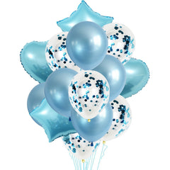 1 Set 18 Inch Aluminum Pearl Sequins Balloon Set Party Decoration Holiday Decoration