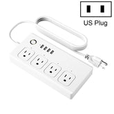 Home Office Wifi Mobile Phone Remote Control Timer Switch Voice Control Power Strip, 1.5m