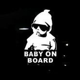 20pcs 14*9CM BABY ON BOARD Cool Rear Reflective Sunglasses Child Car Stickers Warning Decals, BABY ON BOARD