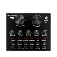 V8 Sound Card Set Dual Mobile Phone Computer Live Broadcast Universal Sound Card, V8 Sound Card