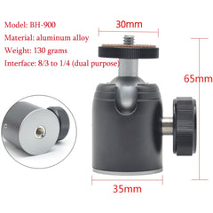 Mini Desktop Aluminum Alloy Tripod Mini Ball Head 360 Degree Pan 90 Degree Tilt Tripod, BH-900, BH-901, BH-902, BH-904, BH-905, BH-906, BH-907, BH-908