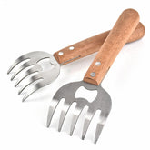 2 PCS Bear Claw Meat Divider Barbecue Tool Multifunctional Meat Shredder, Primary Colors, Red