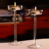 Glass Candlestick Luxury High Candlestick Romantic Dinner Decoration, 11.5cm, 16cm, 18.5cm
