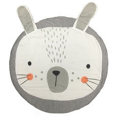 Baby Infant Play Mats Kids Crawling Carpet Floor Rug Baby Bedding Rabbit Blanket Cotton Game Pad Children Room Decor, Grey Rabbit, Fox, Koala, Lion, Deer, Sheep, Swan, Unicorn, Giraffe, Panda, Penguin, Butterfly, Tiger, Bear, Pink Rabbit