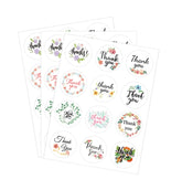 50 PCS THANK YOU Sealing Sticker 12 Thank You Round Sealing Sticker, Thankyou Stickers