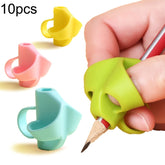 10pcs Children Calligraphy Posture Correction Grip Pen Tool Silicone Three-Finger Pencil Case, Random Colour Delivery, 50 PCS
