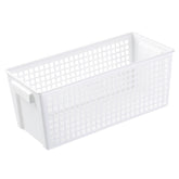 Desktop Snacks & Sundries Storage Basket Rectangular Plastic Storage Basket, Small (White), Small (Light Green), Large (White), Large(Llight Green)