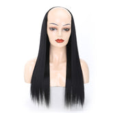 Wig Half Headgear Long Straight Hair U-Shaped Wig Headgear, 1.US-1B# Black, 2.US-1BT0906 #, 3. Black Gradient Sapphire Blue, 4.US-2# Natural Black, 5.US-4# Brown Black, 6.US-4H27#, 7.US-4M30# Linen, 8.US-4M33# Chestnut Color, 9.US-8#, 10.US-8H613#