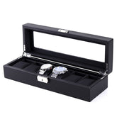 Woven Pattern PU Leather Watch Box Jewelry Storage Display Box, 6 Bits, 12 Bits